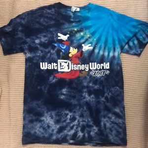 Blue tie dye Disney 2017 Mickey Mouse t shirt from Disney world size large